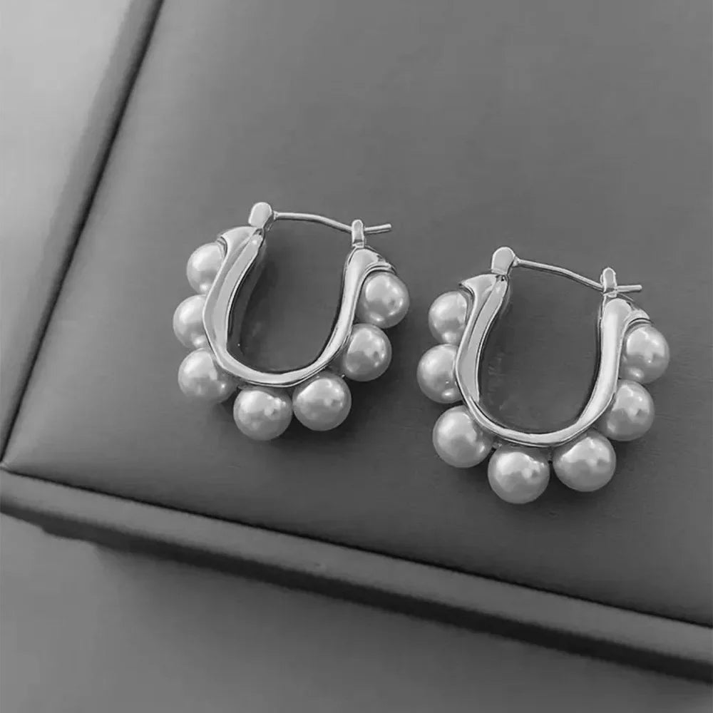 LATS Trendy Irregular Hoop Earrings - Stylish Geometric Design, Perfect for Everyday or Party Wear