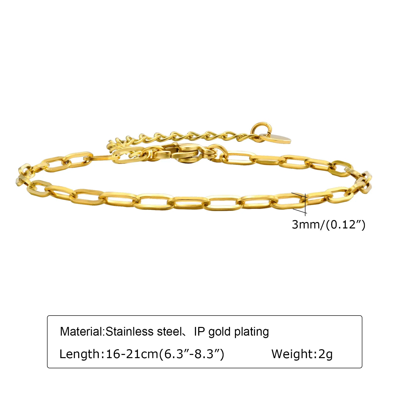 Everyday Luxury - Waterproof Gold Herringbone Bracelet