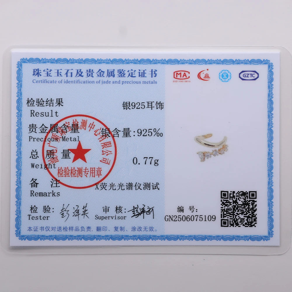 Roxi 925 Silver Zircon Clip Earrings - Double Layer, No piercing, Party Jewelry for women