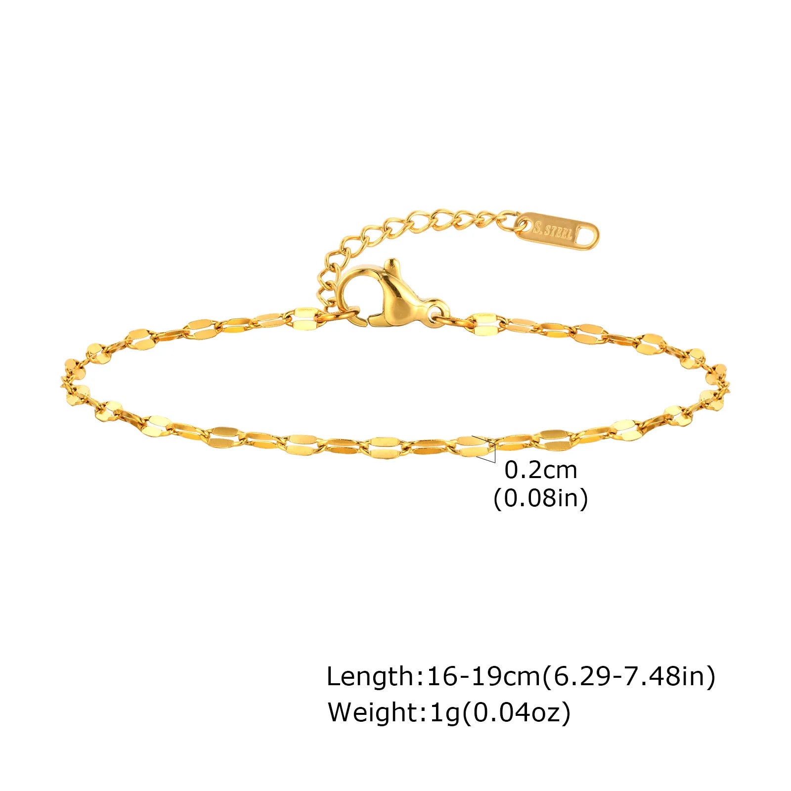 Everyday Luxury - Waterproof Gold Herringbone Bracelet